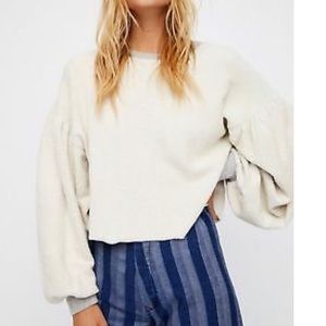 Free People Sleeves like These Crop Crewneck